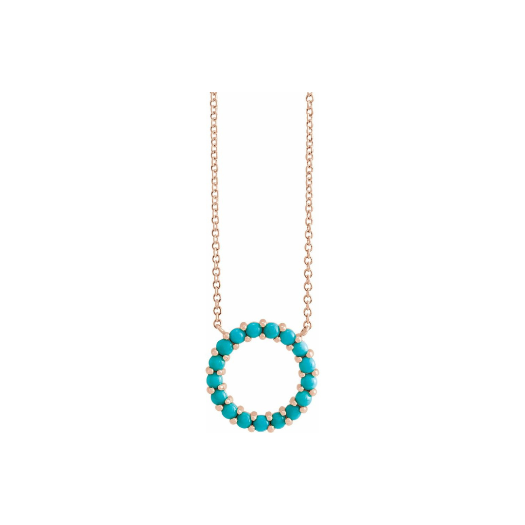 Cleo Turquoise Circle Necklace