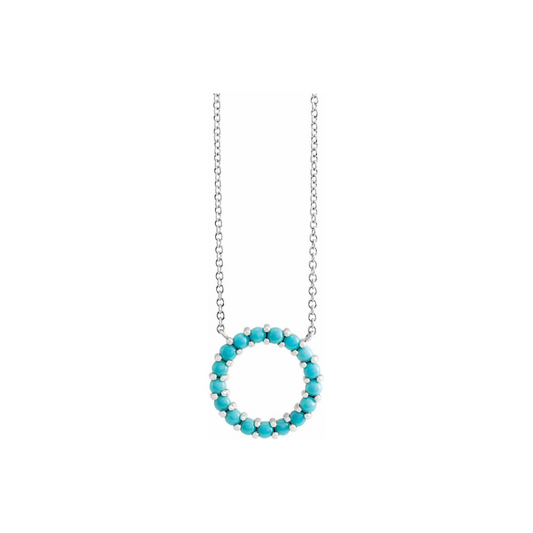 Cleo Turquoise Circle Necklace