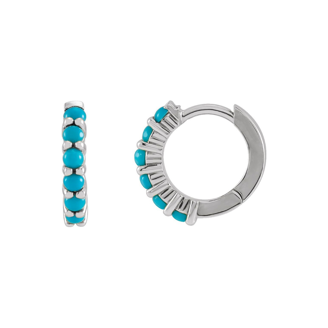 Luna Turquoise Huggie Hoops