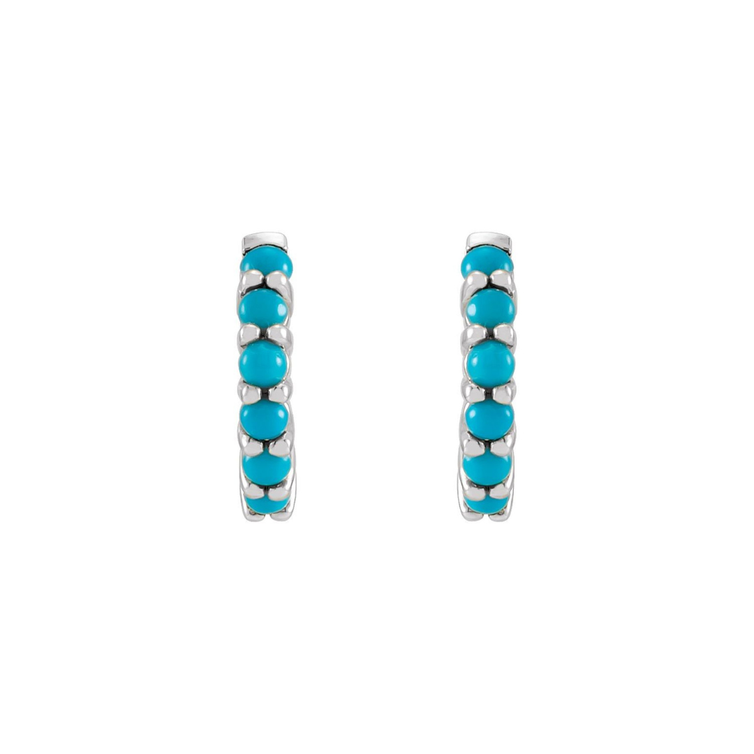 Luna Turquoise Huggie Hoops