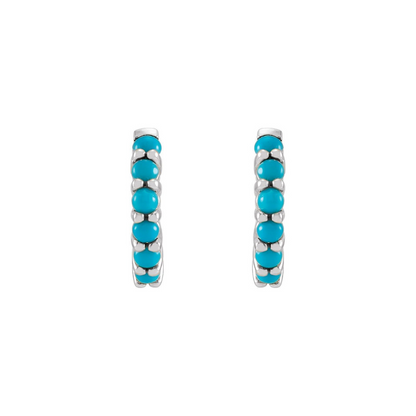 Luna Turquoise Huggie Hoops